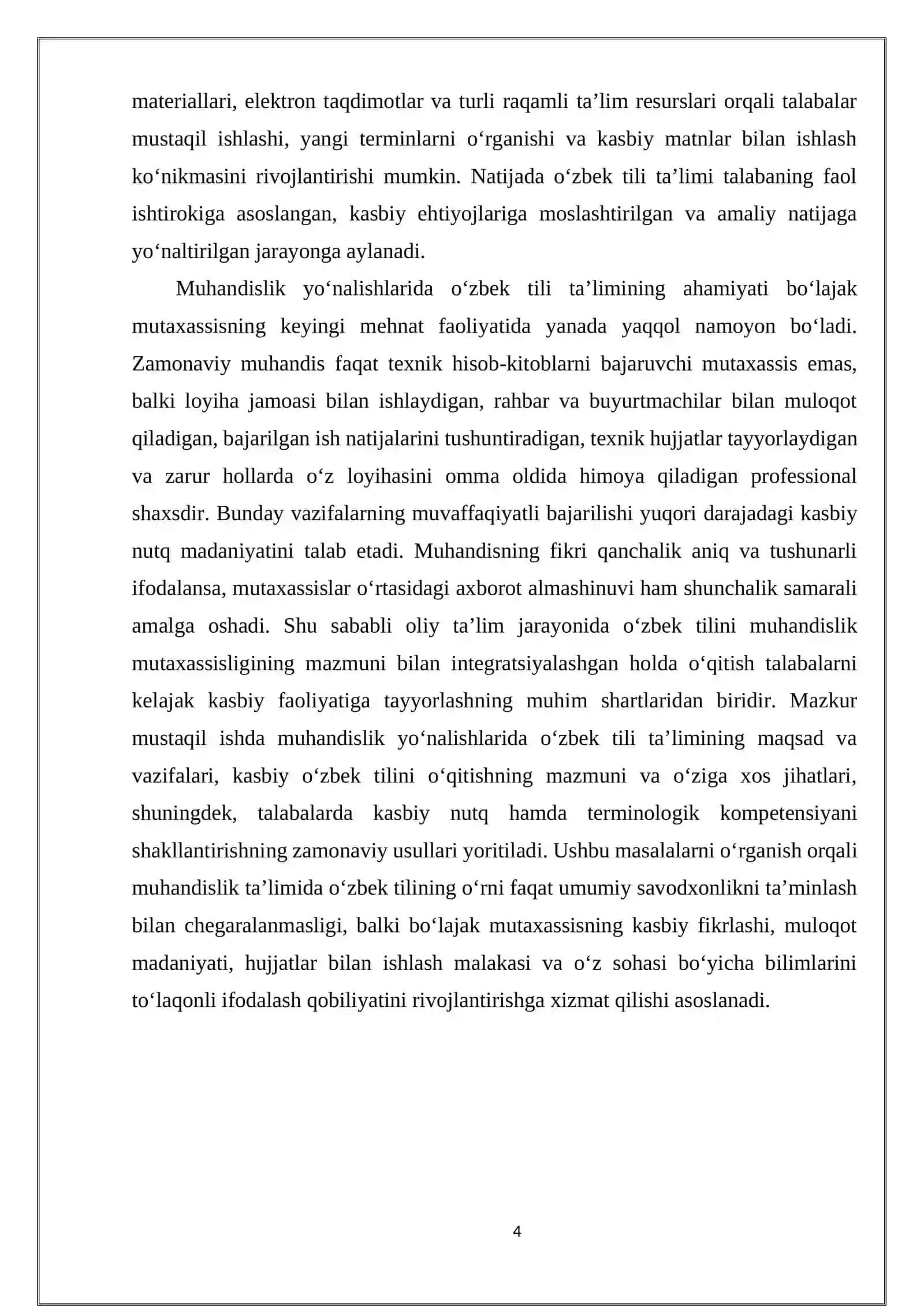 Muhandislik yo‘nalishlarida o‘zbek tili ta’limi 4