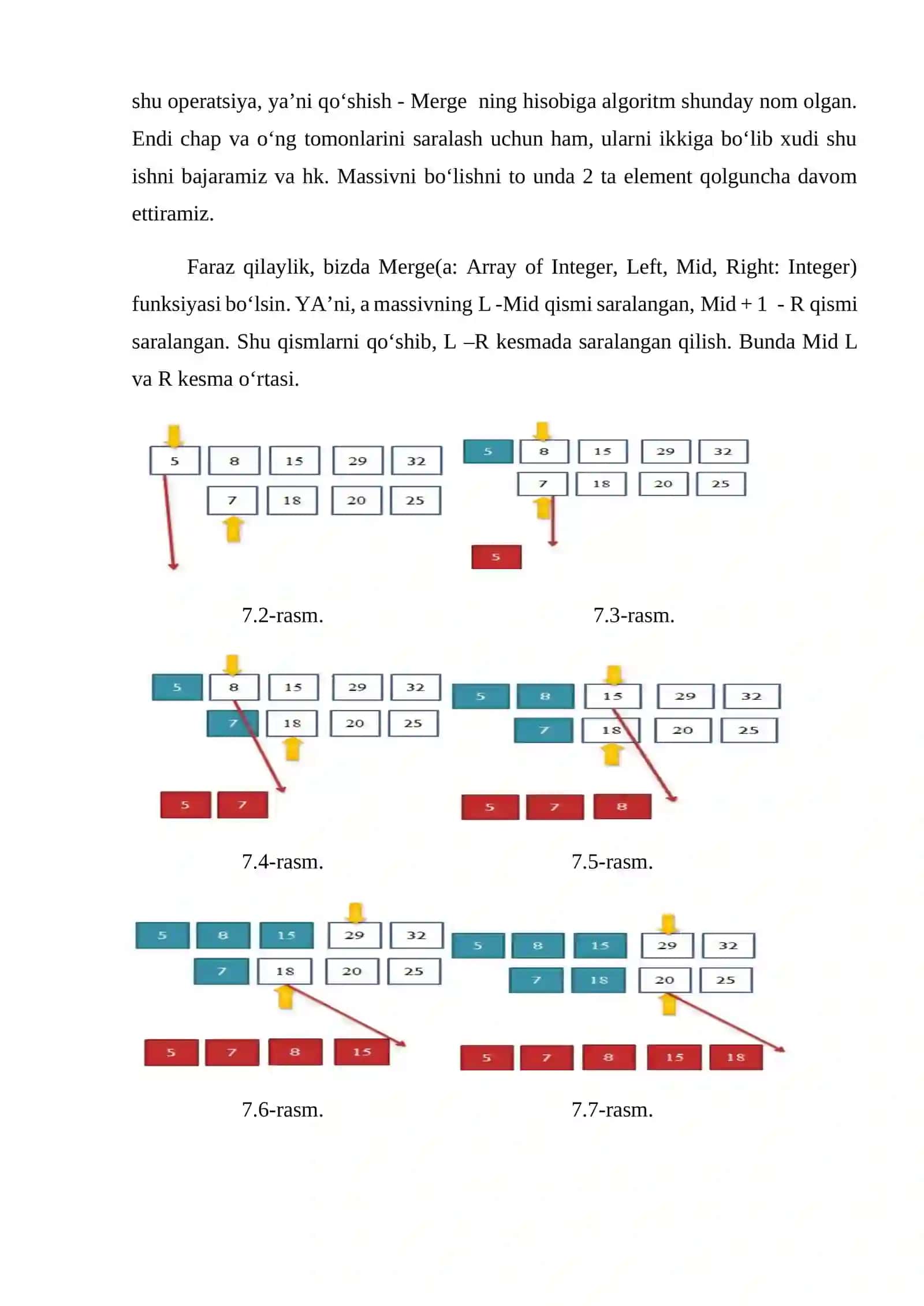 “Ajrat va xukmronlik qil” prinsipi bo‘yicha ishlaydigan algoritmlarni loyihalash. (C++ dasturi) 4