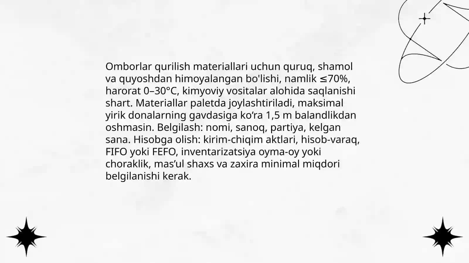 Qurilish tashkilotlarida materiallar hisobining xususiyatlari 4