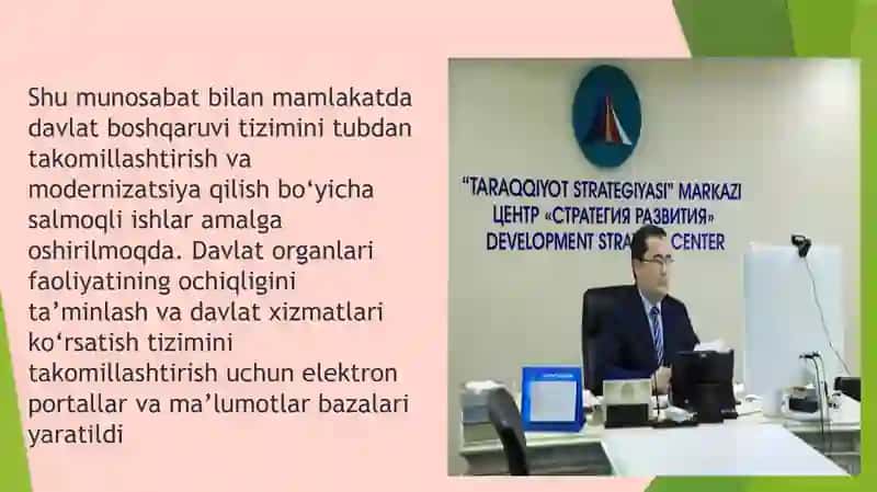 O‘zbekistonda ijtimoiy sohada amalga oshirilayotgan o‘zgarishlar 4