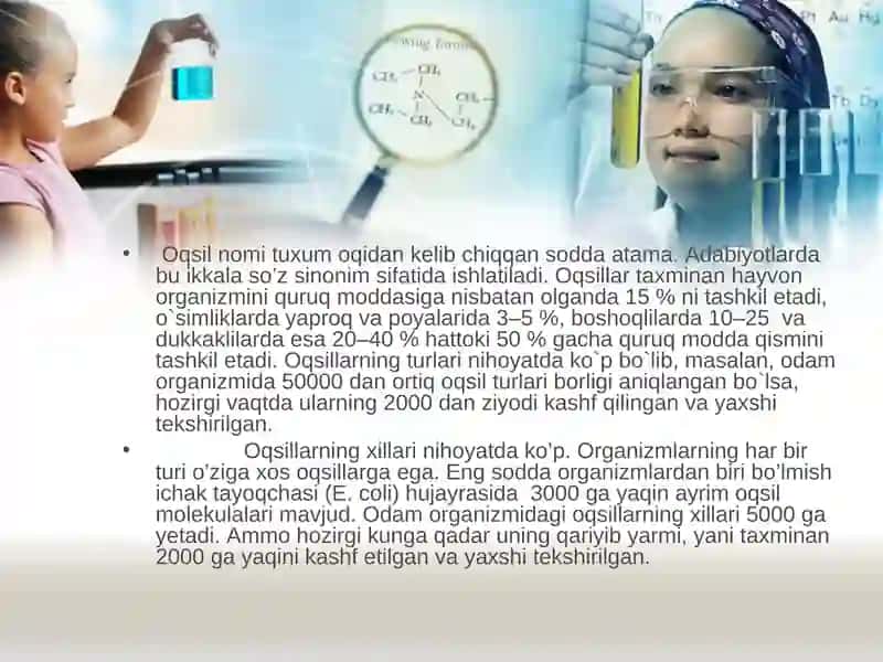 Oqsillar haqida umumiy tushuncha 4