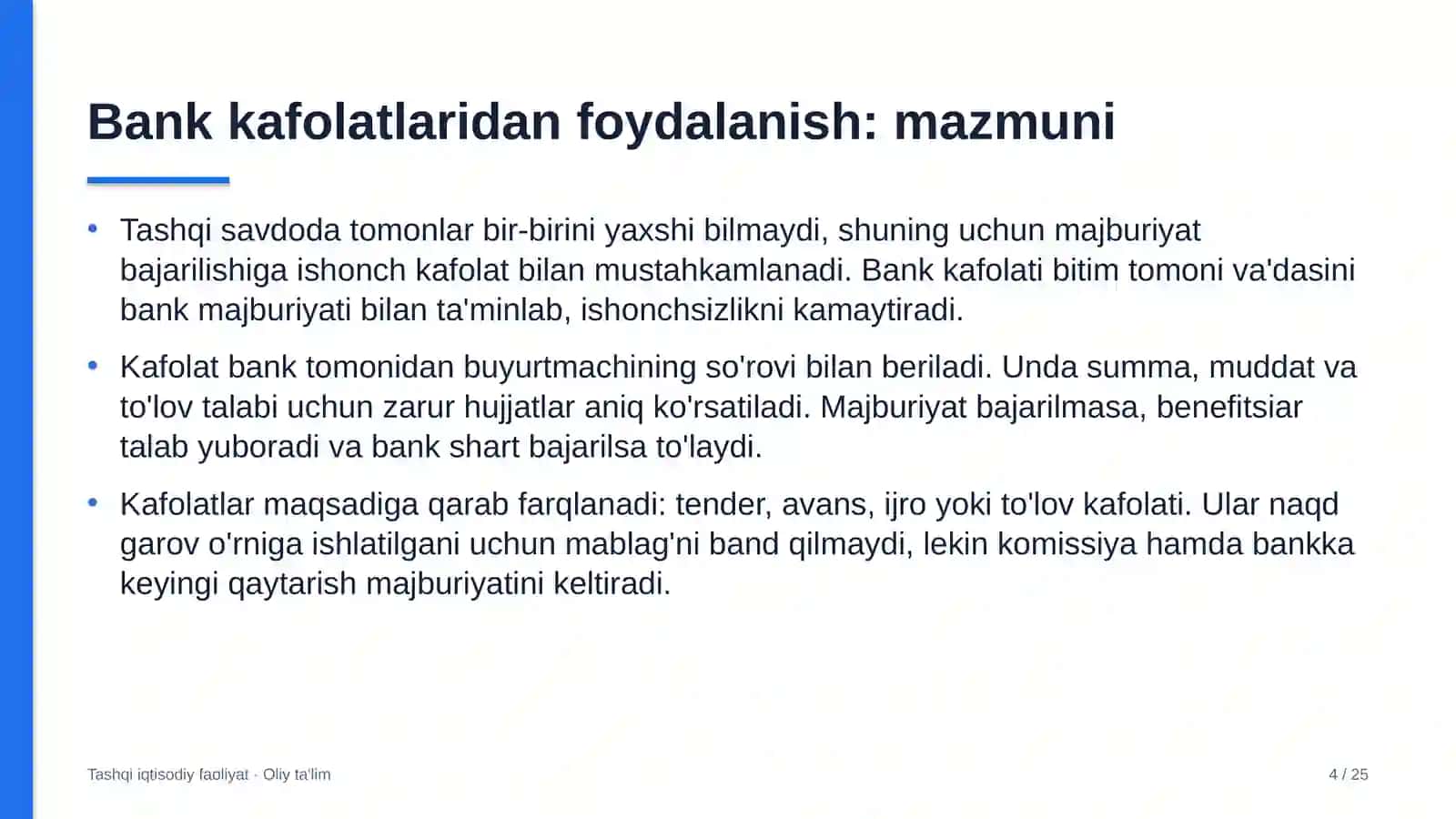 Avtobus parklarida bank kafolatlaridan foydalanish 4