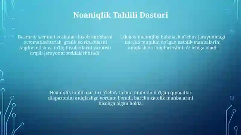 Oʻlchash noaniqligini baholash 4