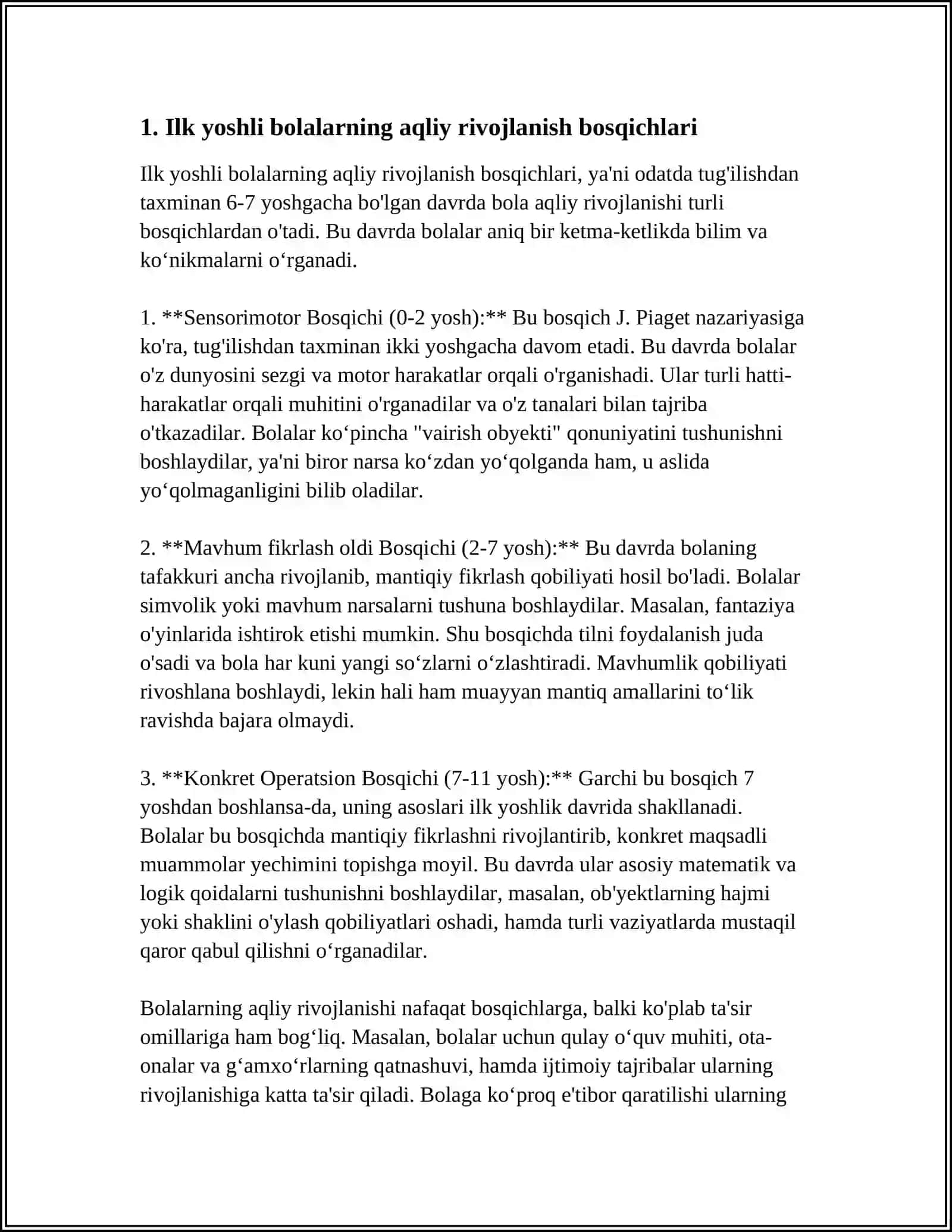 ILK YOSHLI BOLALARNING AQLIY RIVOJLANISHINI TAVSIFLAB BERING 4