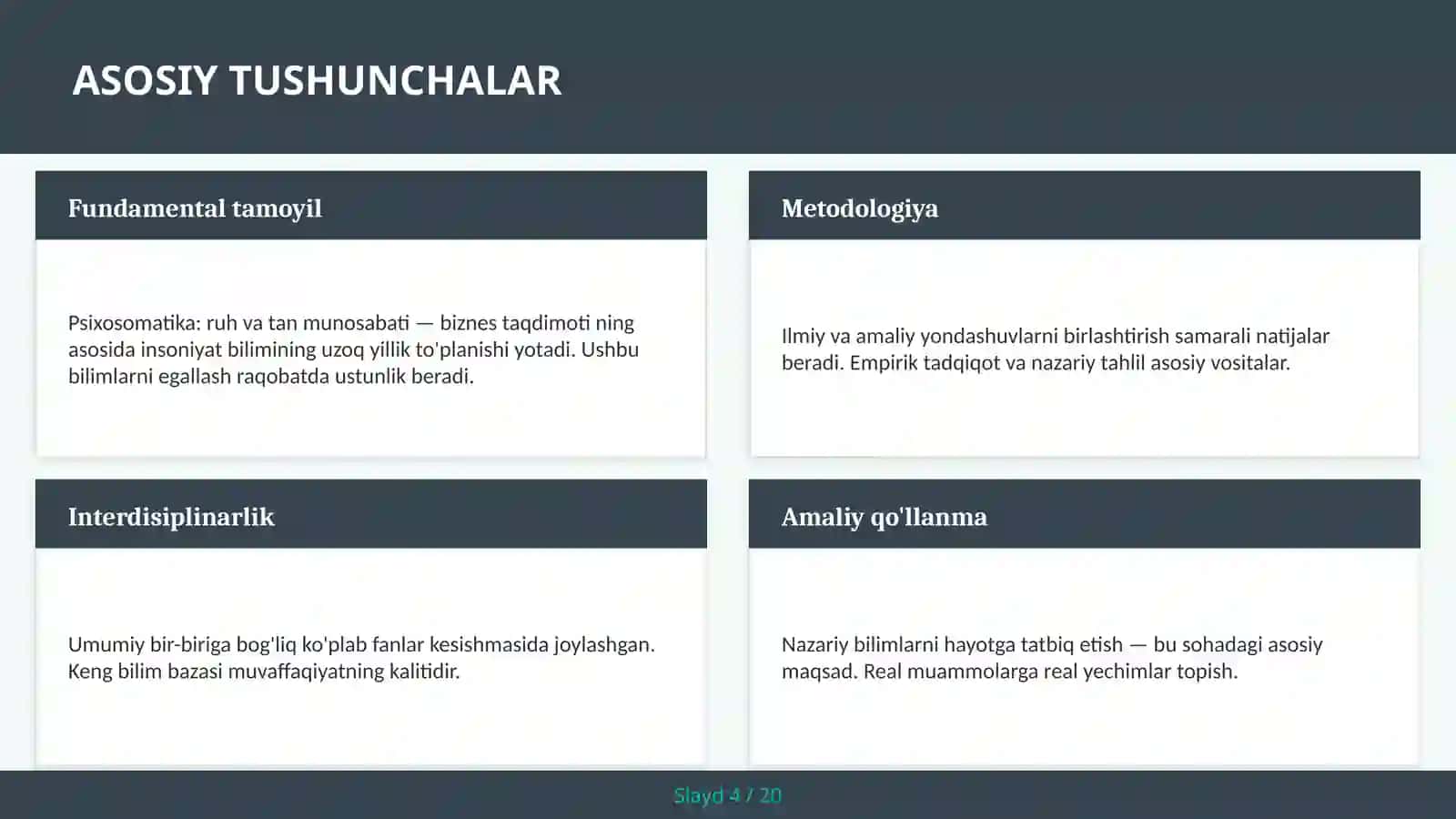 Psixosomatika: ruh va tan munosabati — biznes taqdimoti 4