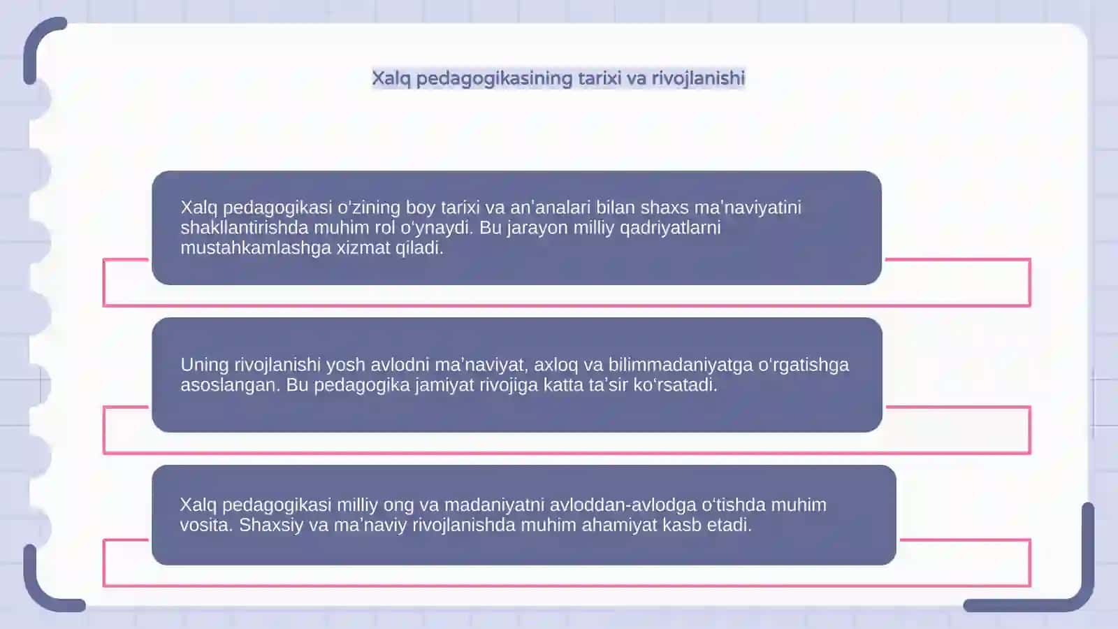 Xalq pedagogikasi va uning boshqa shaxs maʼnaviyatini shakillantirish roli 4