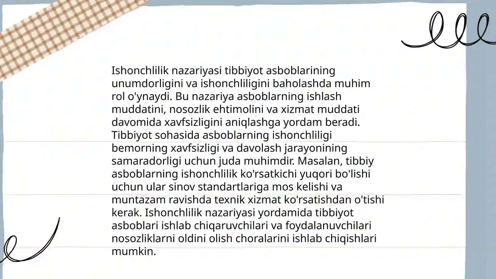 Tibbiyot asboblarining ishonchliligini loyihalash jarayoni tahlili 4