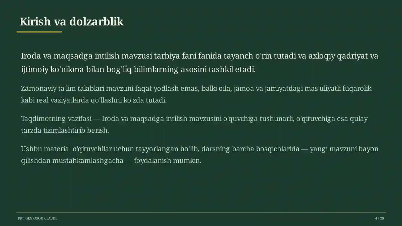 Iroda va maqsadga intilish (9-sinf) 4