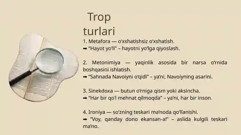 Trop va stilistik vositalar 4