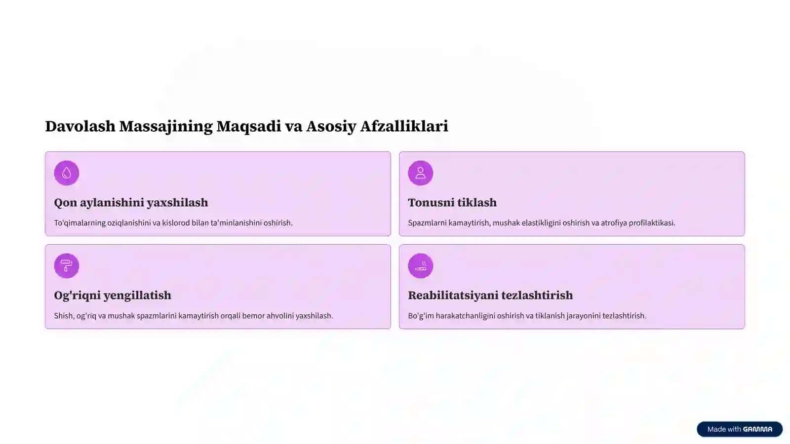 Tayanch-harakat apparati kasalliklarida massaj va reabilitatsiya 4