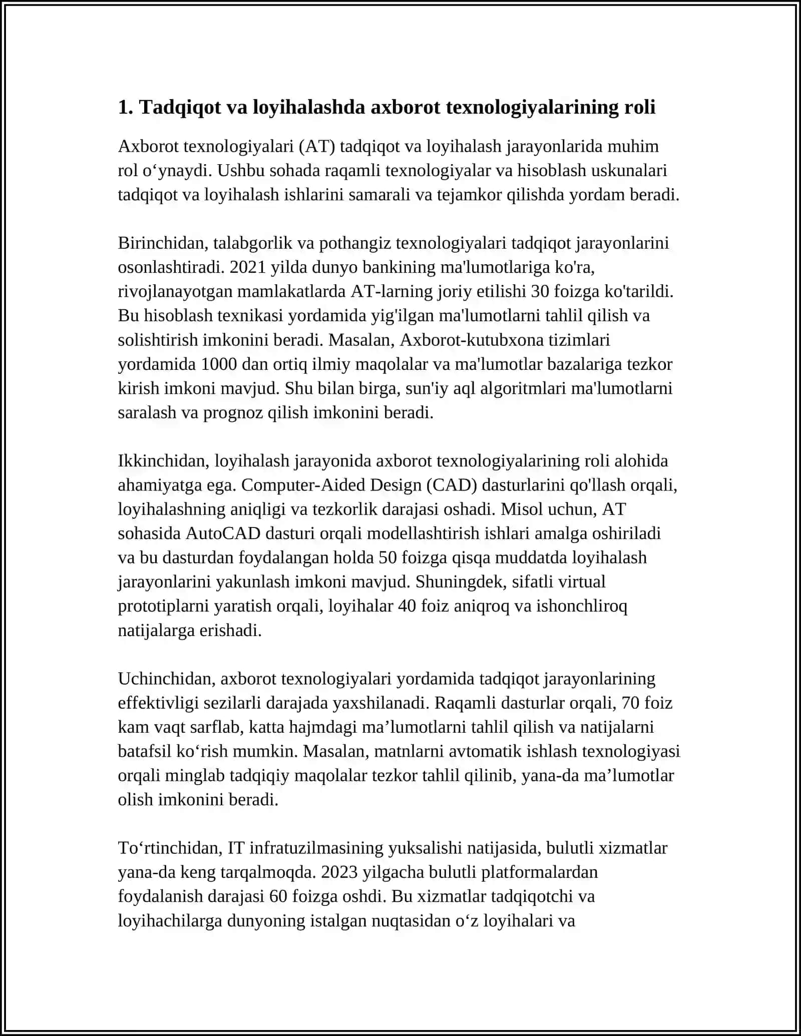 TADQIQOT VA LOYIHALASHDA AXBOROT TEXNOLOGIYALARI 4
