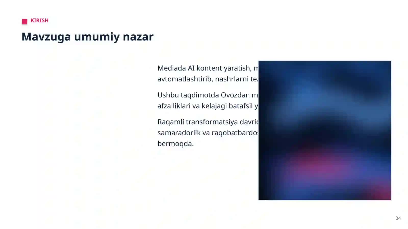 Ovozdan matnga 4