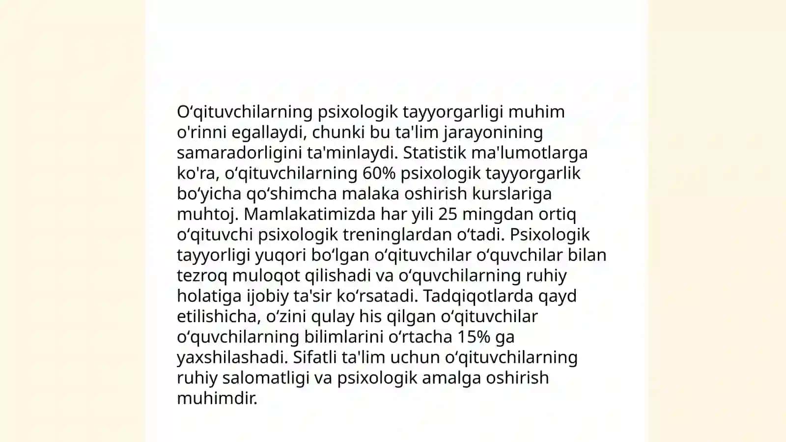 Oʻqituvchining kasbiy va shaxsiy rivojlanishi va oʻsishi 4