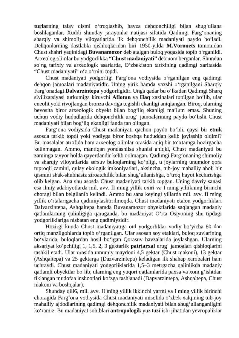 O‘zbek xalqi etnik asosining so‘nggi bronza va ilk temir davri etnik jarayonlari 4