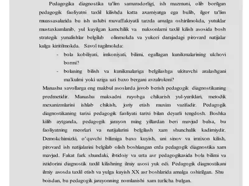 Pedagogik diagnostika-boshqaruv maʼlumotlarini olishning muhim vositasi 4