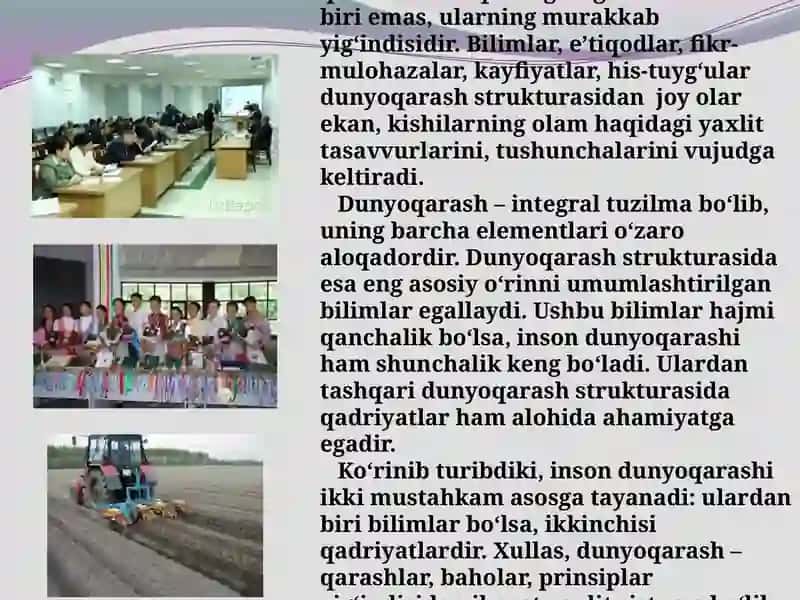 Dunyoqarash va uning strukturasi 4