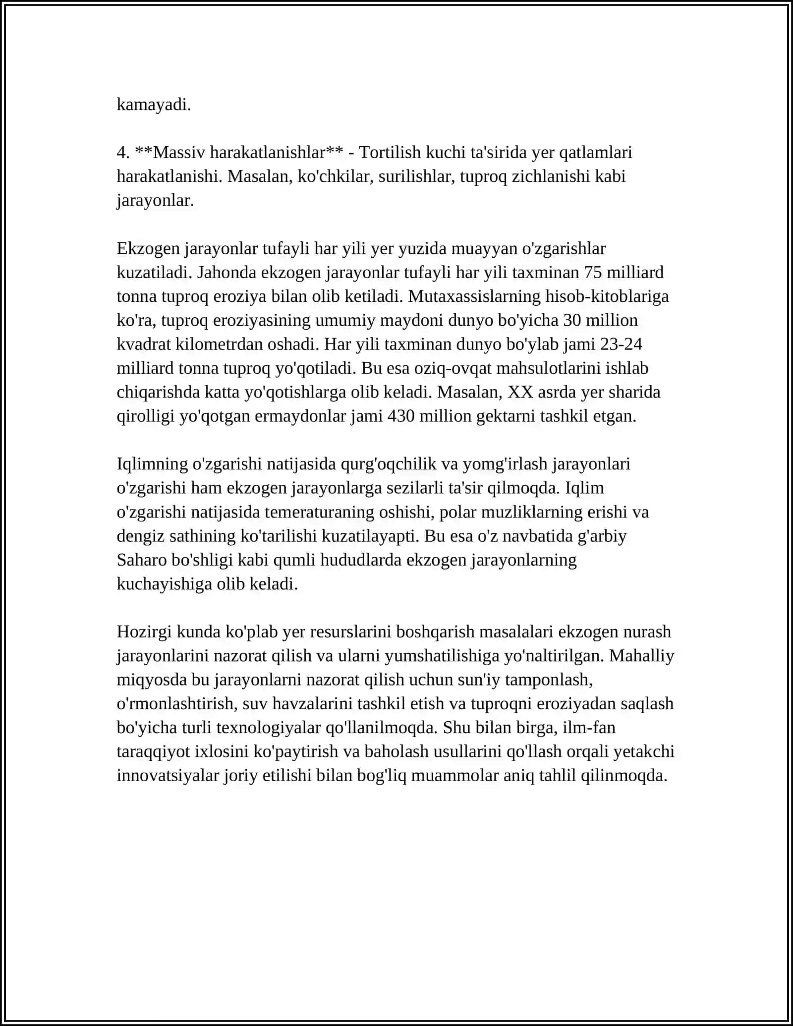 EKZОGЕN (NURАSH) JАRАYONI. TОG’ JINSLАR VА FОYDАLI QАZILMА BОYLIKLАRI TАSNIFI 4