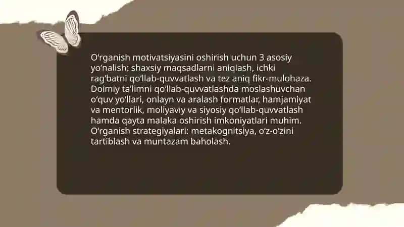 Hayot davomida ta'lim muvaffaqiyat vositasi sifatida 4
