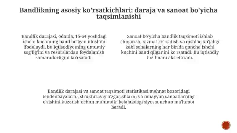 Ish bilan ta'minlanganlikning asosiy ko'rsatkichlari 4
