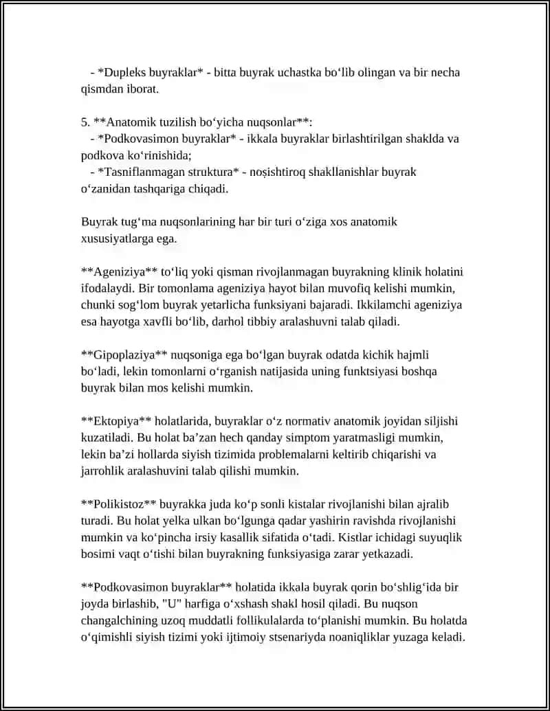 BUYRAKNI TUGMA NUQSONLARI OPERATSITALARI 4