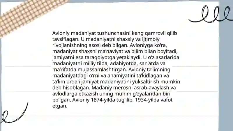 Avlonining "Madaniyat tòlqinlari" maqolasi va E.Toffflerning"Uchunchi tòlqin asarini qiyosiy tahlil etish 4