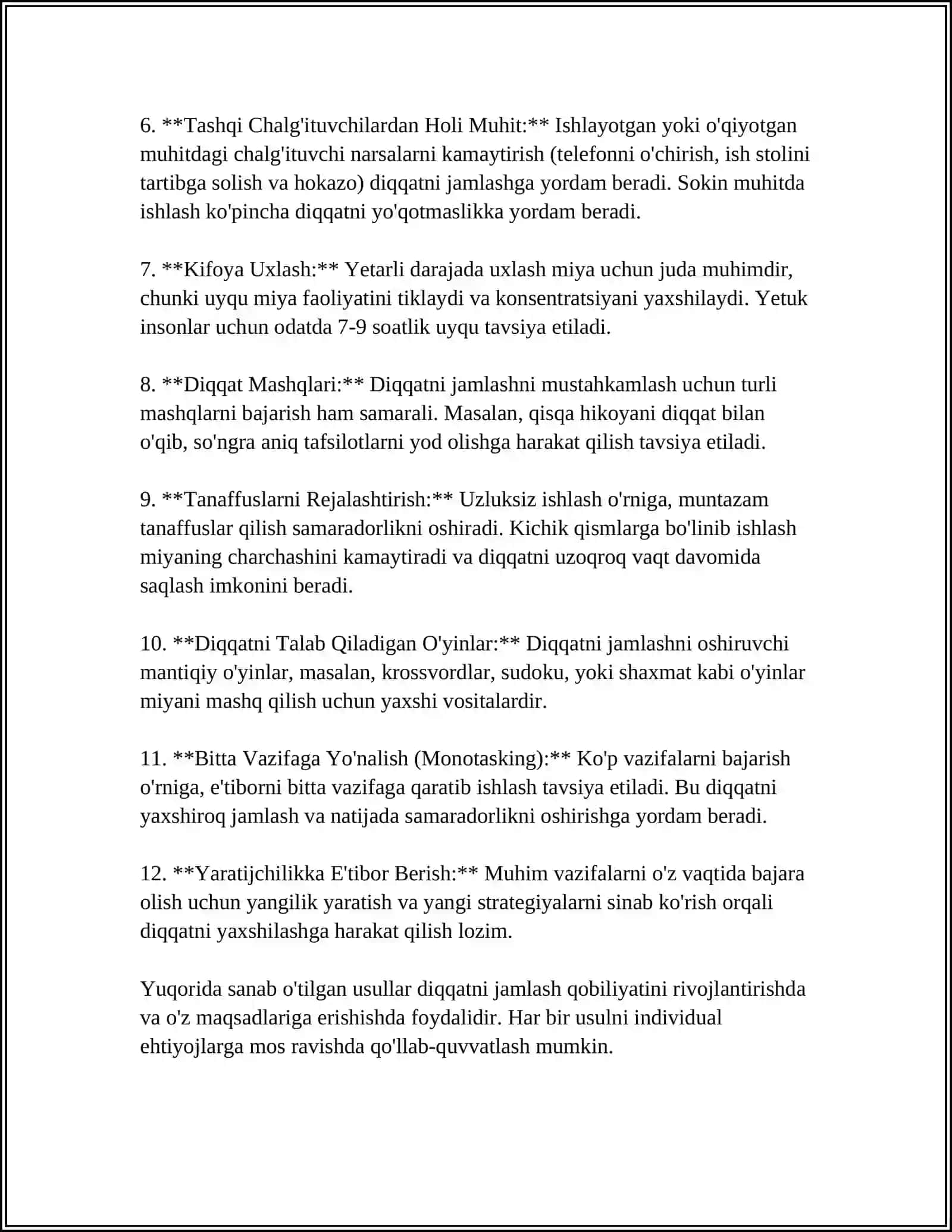 AQLI ZAIF ÕQUVCHILARNING DIQQATI VA IDROKINING IMKONIYATLARI.SWOT TAHLILI 4