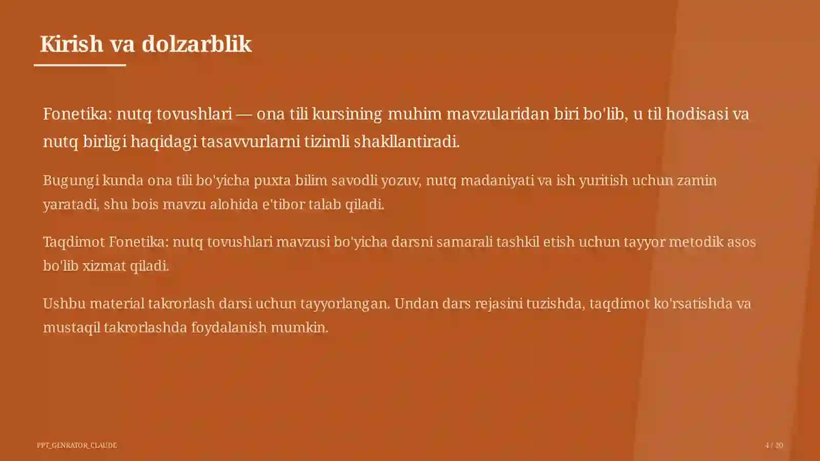 Fonetika: nutq tovushlari (5-sinf) 4