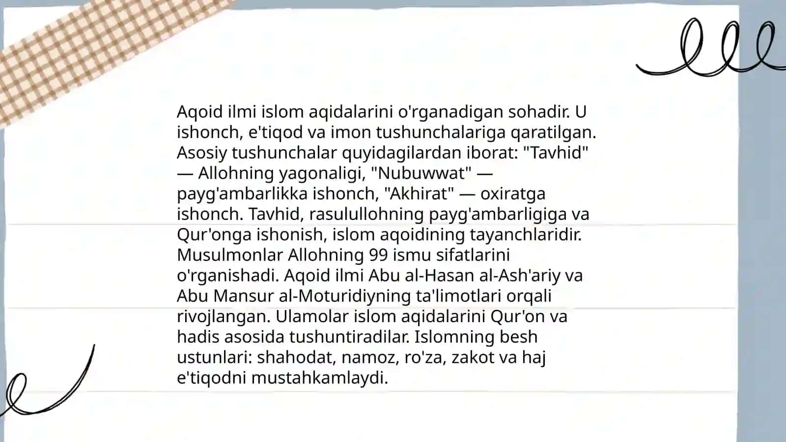 Aqoid kalom haqida 4