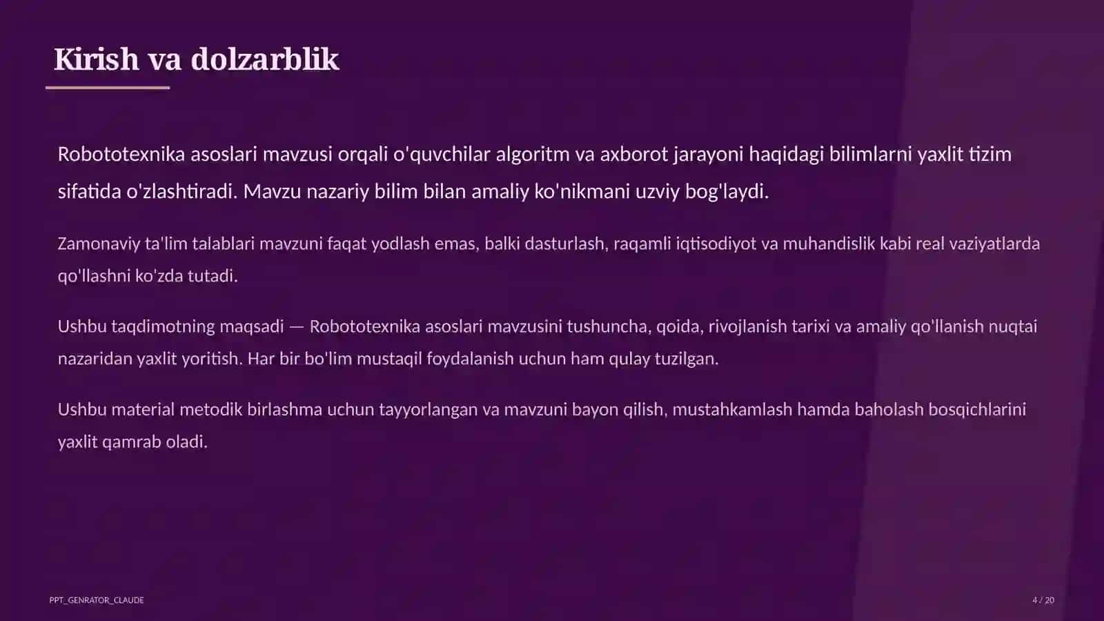Robototexnika asoslari (11-sinf) 4