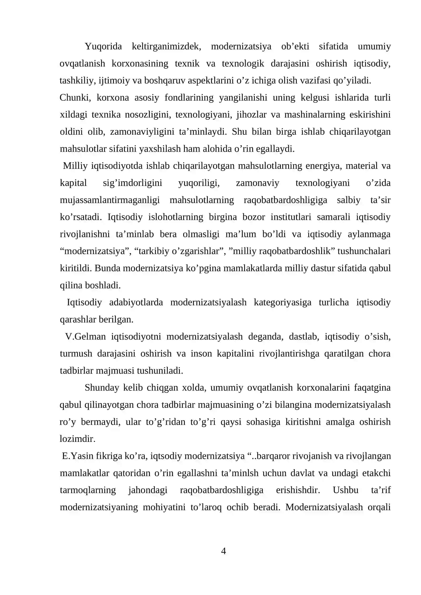 Samarqand viloyati umumiy ovqatlanish korxonalarini modernizatsiya innovatsion xolatini baholash 4