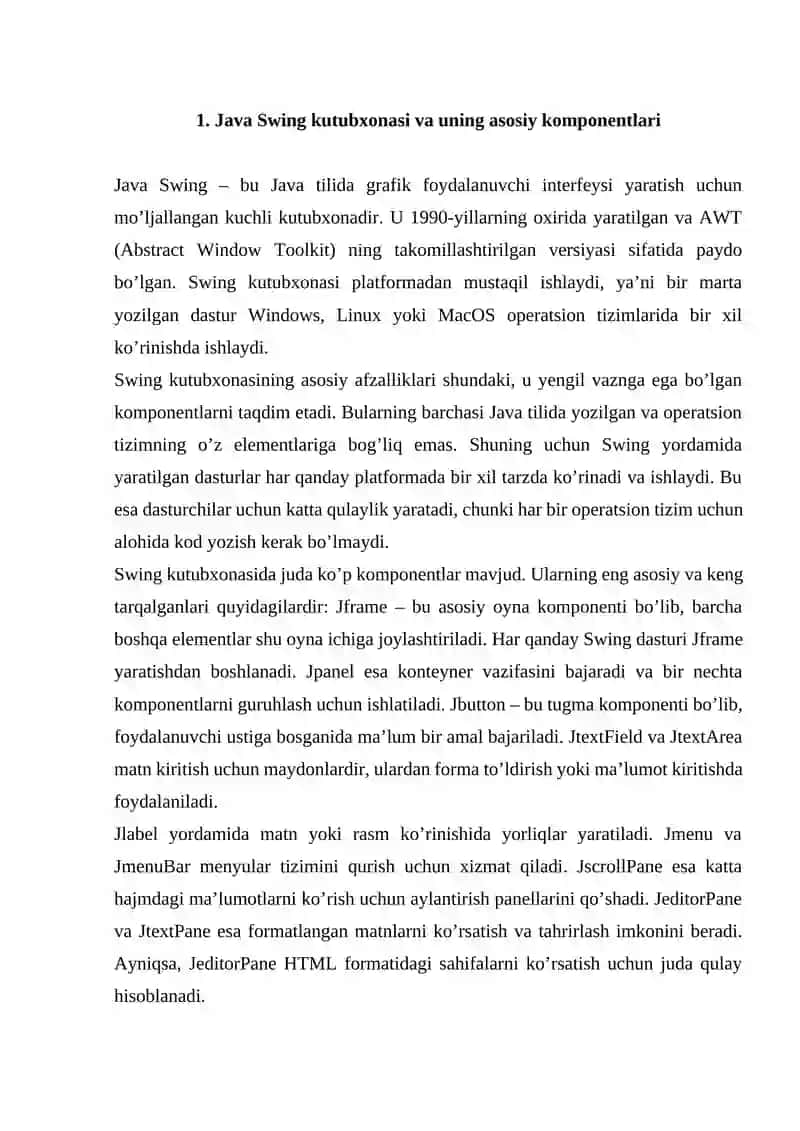 JAVA SWING ASOSIDA SODDA WEB BRAUZER YARATISH 4