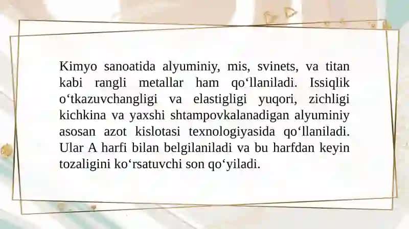 METALL VA QOTISHMALARNING MARKIROVKASI HAMDA QO‘LLANILISHI 4