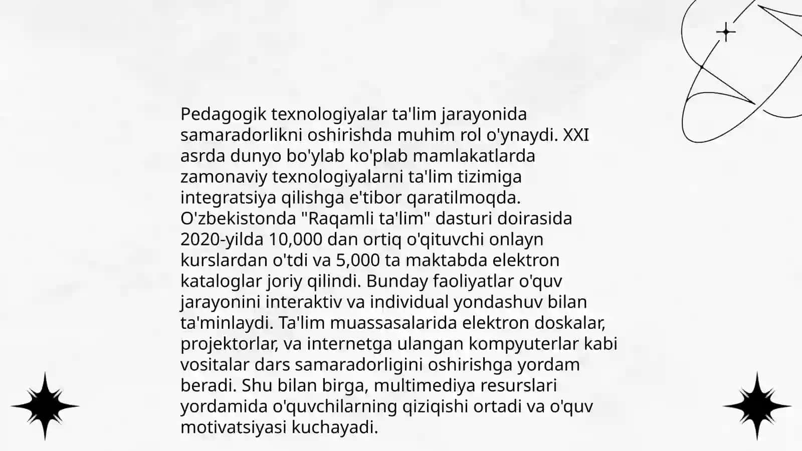 Didaktika - pedagogik ta'lim nazariyasi. Yaxlit pedagogik jarayon. O'qitish jarayoni yaxlit tizim sifatida 4