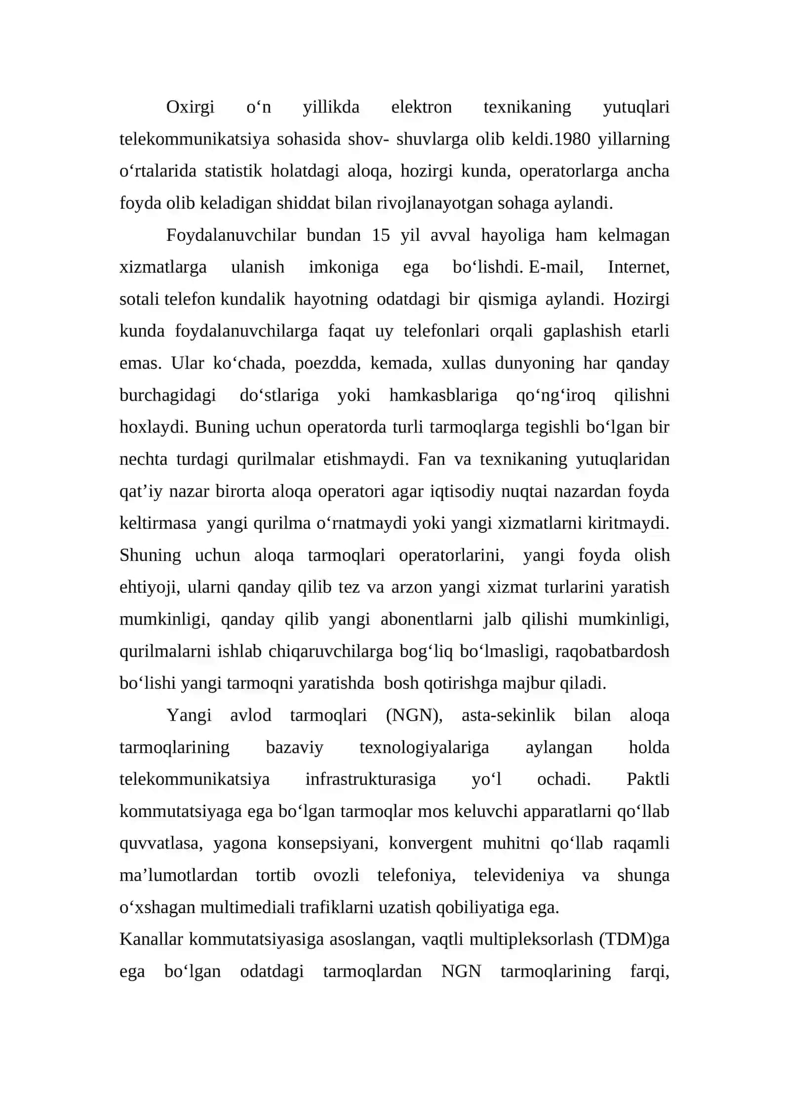 Keyingi avlod tarmog'i: ta'riflar, xizmatlar misollari, arxitektura tahlili 4