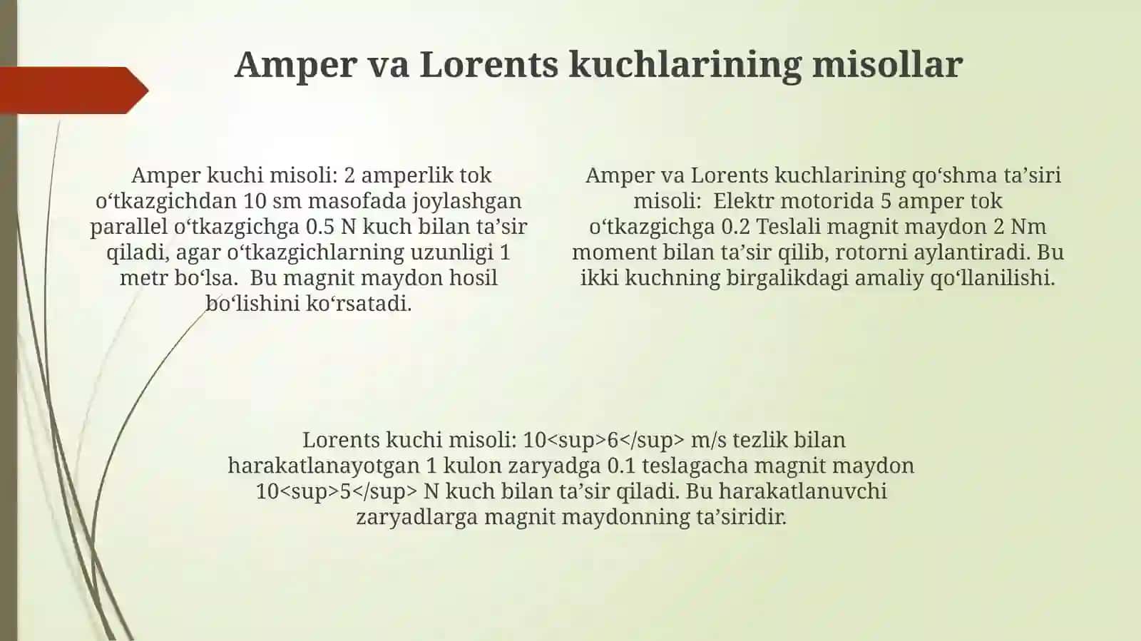 Amper va Larens kuchlari 4