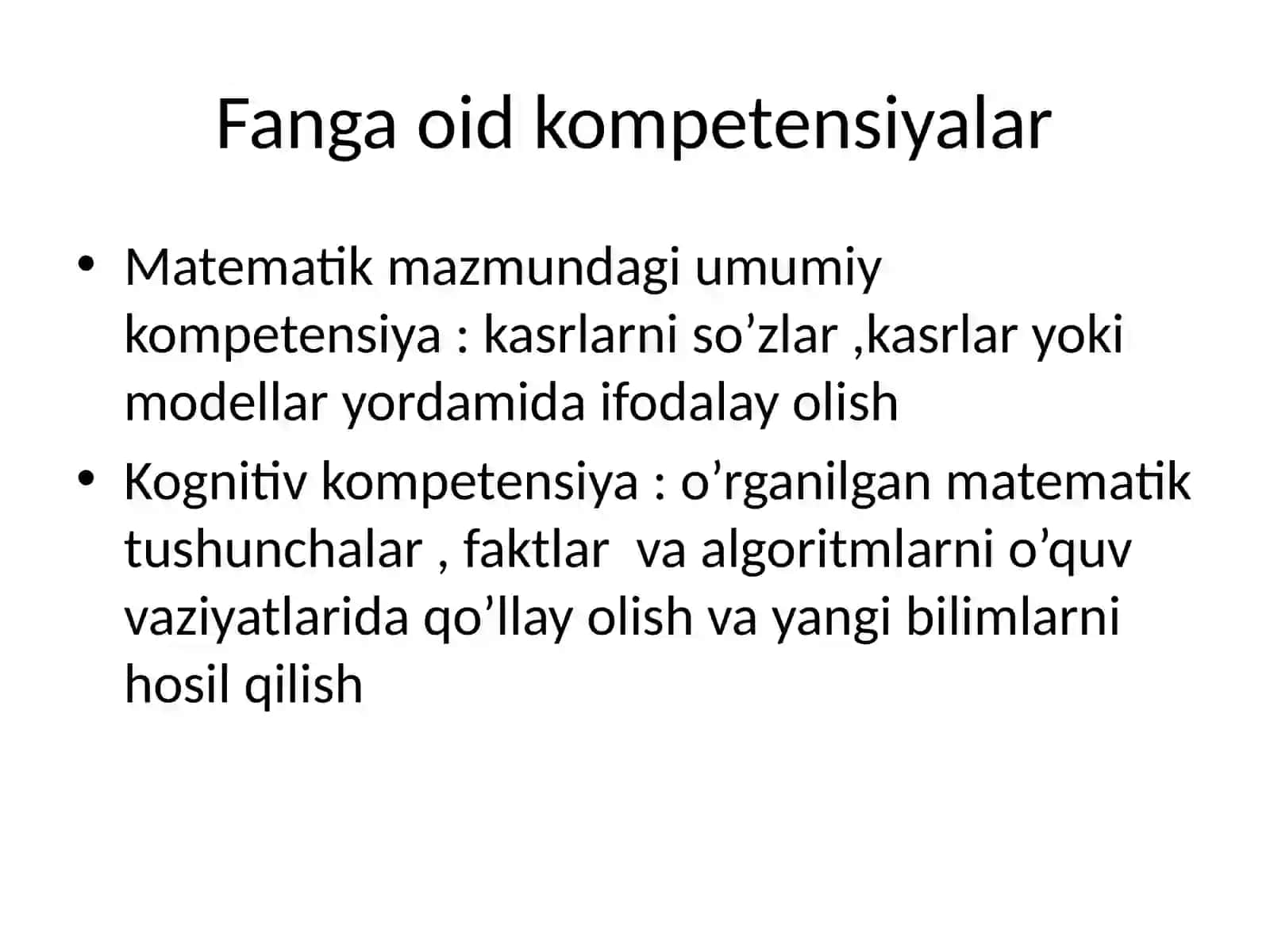 Kasrlar haqida tushuncha.Kasrlarni taqqoslashni o’rgatish 4