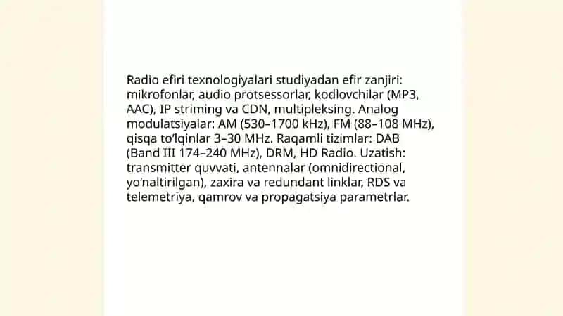 Radio va televidiniyaning tarixi 4