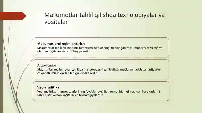 Ma'lumotlar tahlil qilish usullari 4