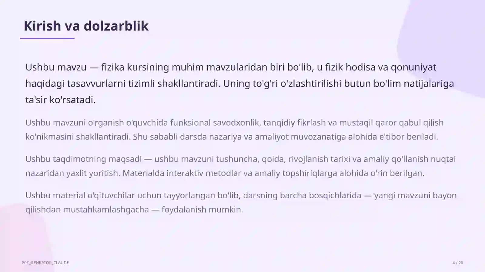 Geometrik optika: yorug'likning qaytishi va sinishi (11-sinf) 4