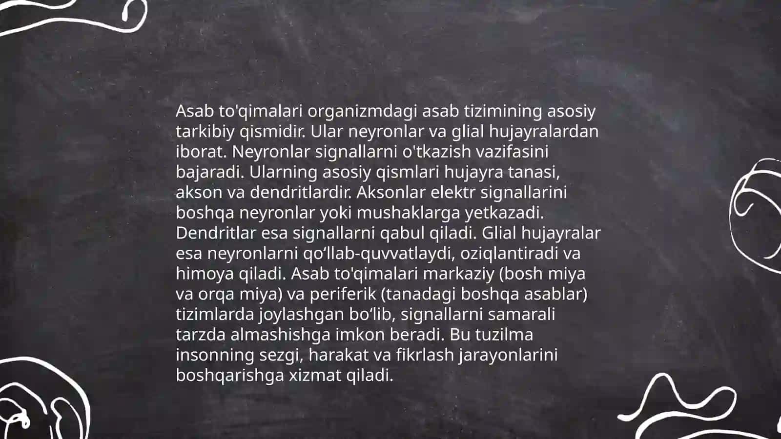 Umurtqalilar markaziy asab tizimining tuzilishi va vazifasi 4