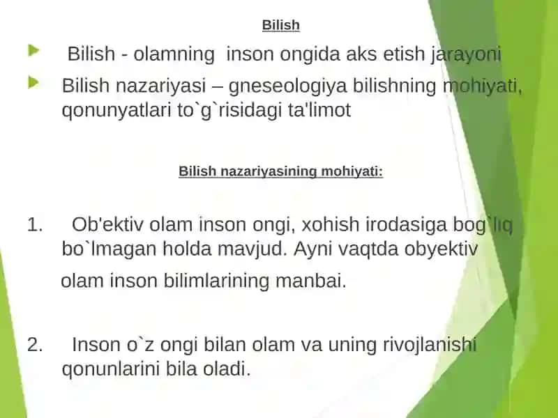 Bilish falsafasiGnoseologiya 4