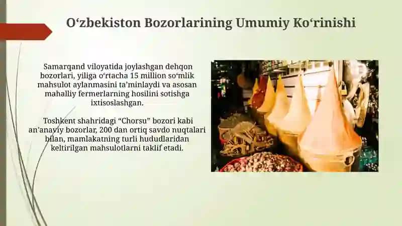 Oʻzbekistonda bozor va uning turlari 4