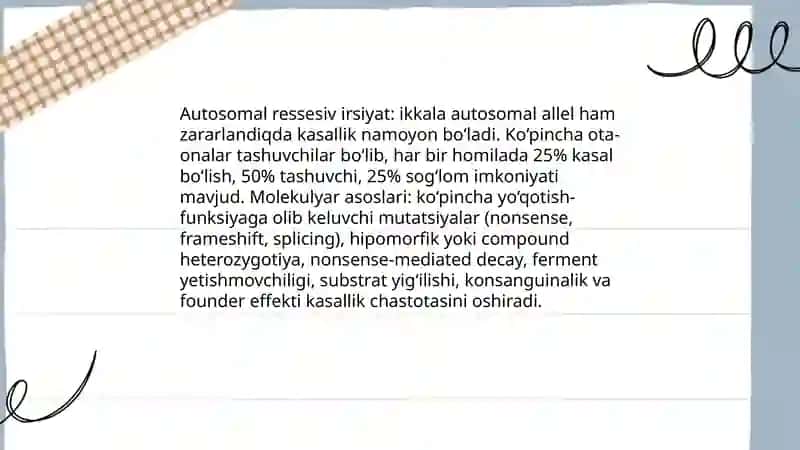 Autosoma dominant va ressesiv kasalliklar 4