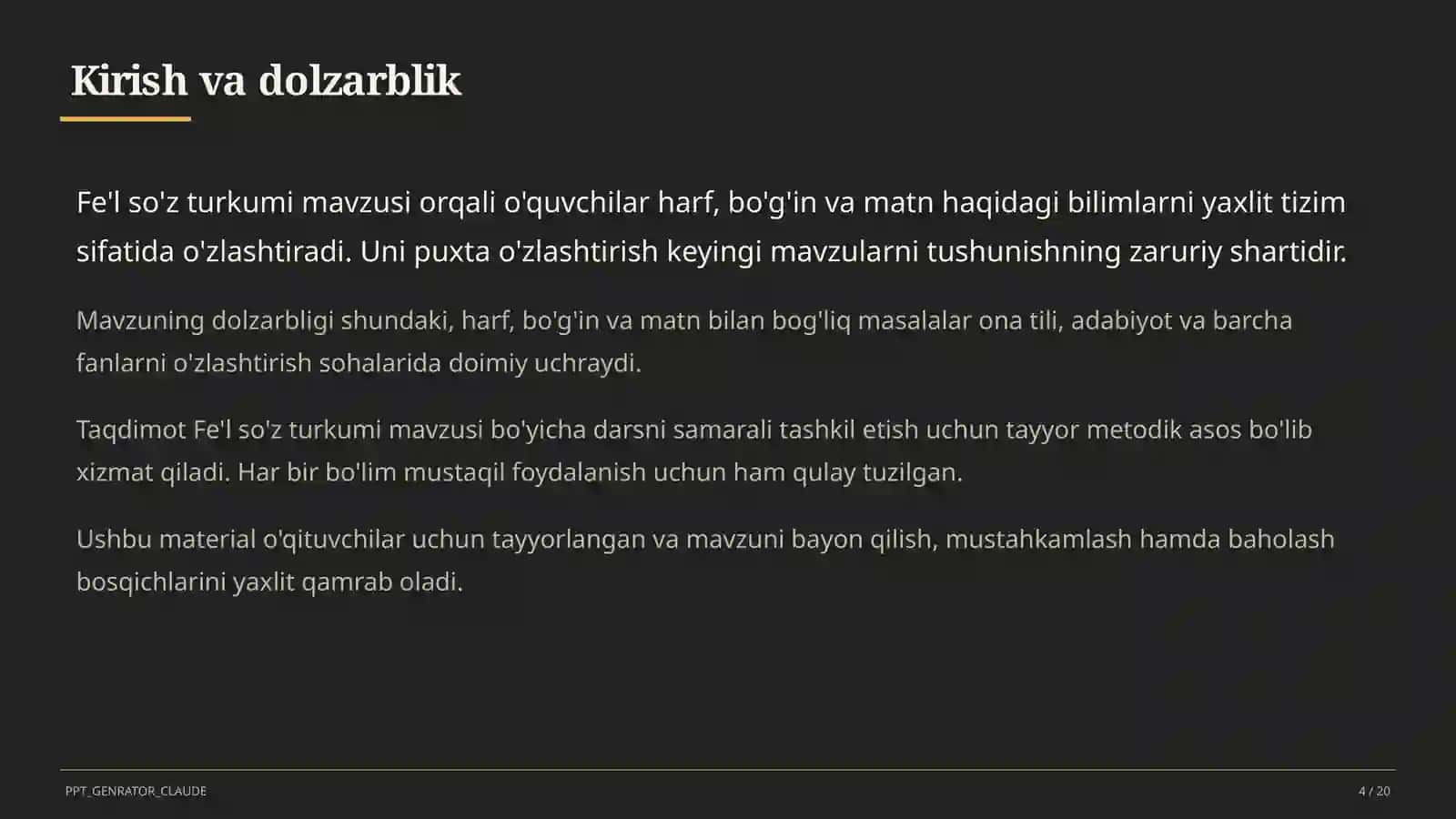 Fe'l so'z turkumi (3-sinf) 4