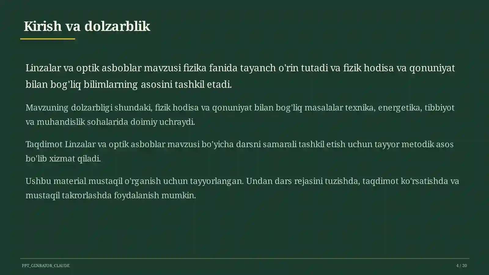 Linzalar va optik asboblar (11-sinf) 4
