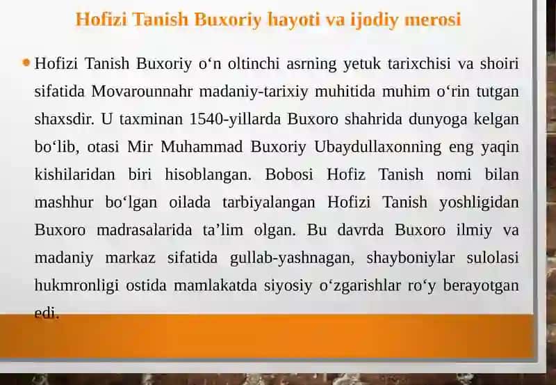 Hofizi Tanish Buxoriy va Muhammad Solih asarlaridagi voqealarining qiyosiy tahlili 4