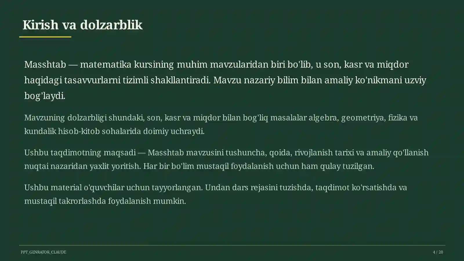 Masshtab (6-sinf) 4