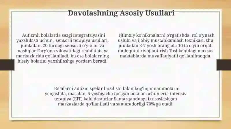 Autizim sindromli bolalar taʼlim tarbiyasi 4