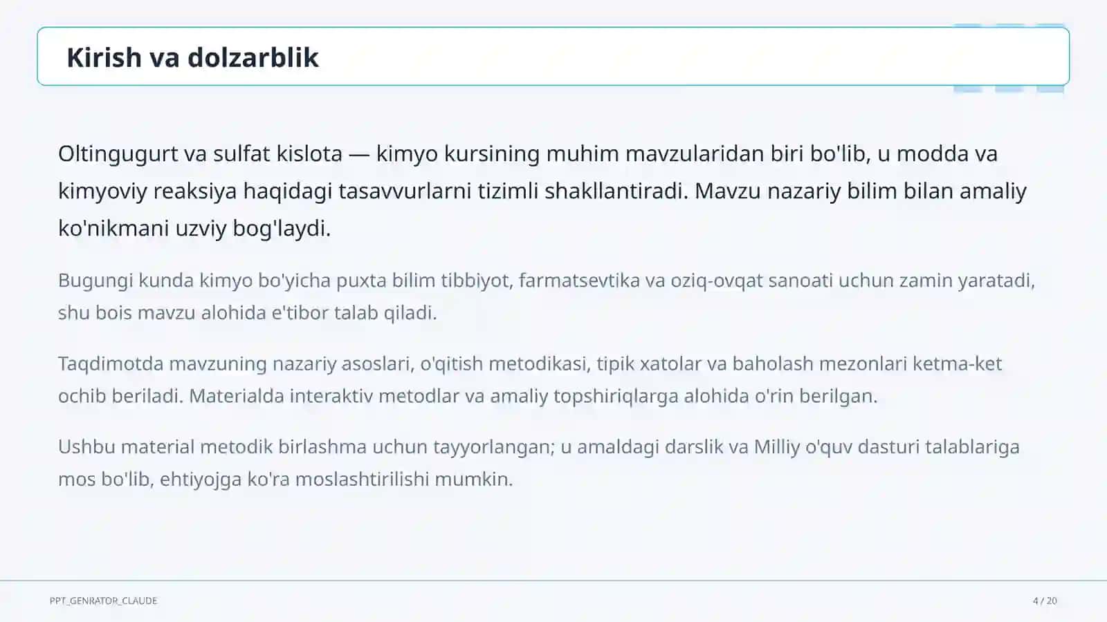 Oltingugurt va sulfat kislota (9-sinf) 4