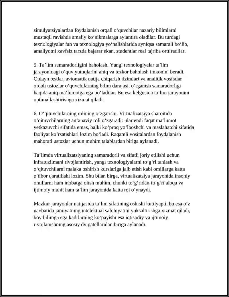 TAʼLIMDA VIRTUALIZATSIYANING AHAMIYATI 4